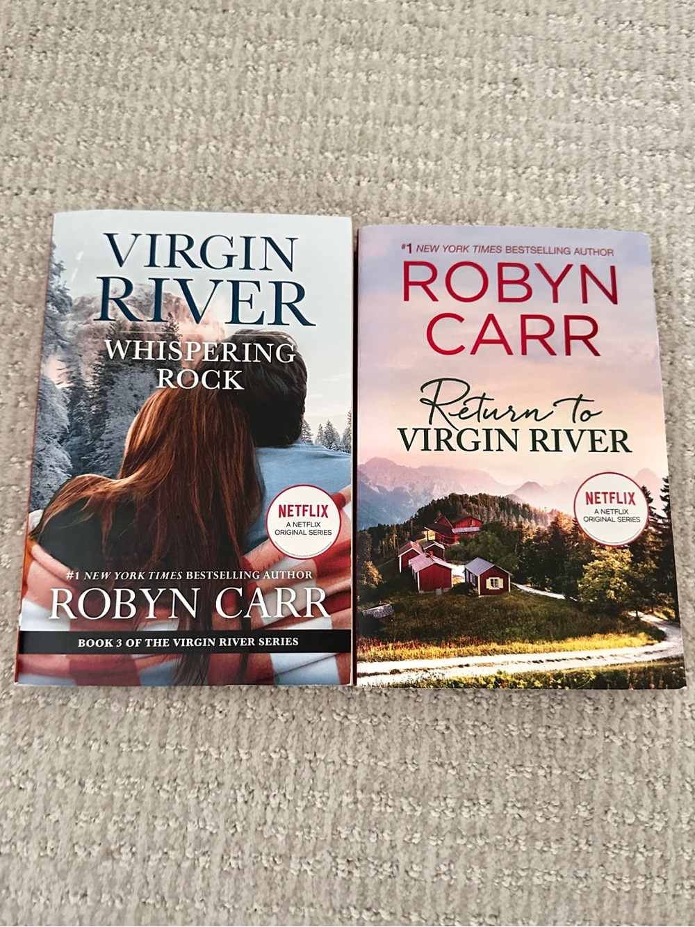 Robyn Carr Virgin River 2 Book Bundle Whispering Rock & Return to Virgin River